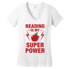 Reading Is My Superpower Women's V-Neck T-Shirt