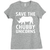 save the chubby unicorns Ladies Fitted T-Shirt