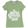 the world's greatest non biological dad Ladies Fitted T-Shirt