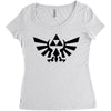 zelda logo black logo Women's Triblend Scoop T-shirt