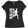 new year, new me running fitness Women's Triblend Scoop T-shirt