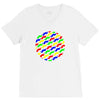 funny girly colorful patterns mustaches V-Neck Tee