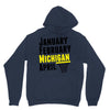 January February Michigan April - March Madness Basketball Unisex Hoodie