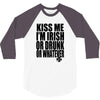 kiss me i'm irish or drunk or whatever t shirt st patricks day funny t 3/4 Sleeve Shirt