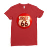route 66 sign distressed, ideal birthday gift or present Ladies Fitted T-Shirt