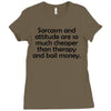 sarcasm and attitude Ladies Fitted T-Shirt