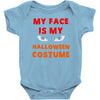 my face is my halloween Baby Bodysuit
