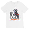 This Girl Loves Her Cane Corso V-Neck Tee