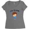 class o f 2019 cool boy Women's Triblend Scoop T-shirt
