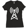 antenna broadcast Ladies Fitted T-Shirt