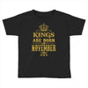 kings are born  november Toddler T-shirt