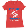 Pop Pop is my Name Fishing Is My Game Ladies Fitted T-Shirt