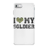 i love my soldier regular camouflage iPhone 7 Case