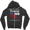 trump 2016 election make america great again Zipper Hoodie