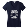 Awesome Godmother Looks Like Women's V-Neck T-Shirt