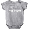Cat Says Not Today Baby Bodysuit