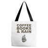 coffee books &amp; rain Tote Bags