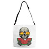watermelon skull Adjustable Strap Totes