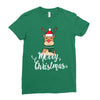 merry cristmas reindeer Ladies Fitted T-Shirt