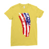 july 4th flag Ladies Fitted T-Shirt