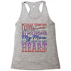 my mom is in heaven forever Racerback Tank