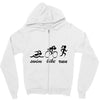 swim bike and run Zipper Hoodie