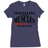 installing muscles Ladies Fitted T-Shirt