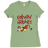 calvin hobbes Ladies Fitted T-Shirt