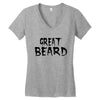 great beard Women's V-Neck T-Shirt