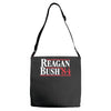 reagan bush '84 80's retro political party Adjustable Strap Totes