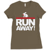 run away rabbit Ladies Fitted T-Shirt