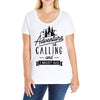adventure calling and i must go woods ex Ladies Curvy T-Shirt