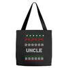 ugly christmas uncle Tote Bags