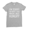 hungry apology Ladies Fitted T-Shirt