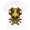 skull axe Ladies Fitted T-Shirt