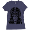 monkey in the motorcycle Ladies Fitted T-Shirt