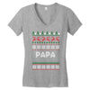 ugly christmas papa Women's V-Neck T-Shirt