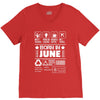 Born In June V-Neck Tee