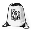 lord of the drinks Drawstring Bags
