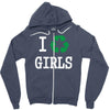 i recycle girls slogan text funny baseball jersey Zipper Hoodie