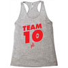 team 10 red Racerback Tank