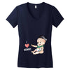 Cute Baby Painter's Mom Love Women's V-Neck T-Shirt