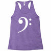 bass clef hat Racerback Tank