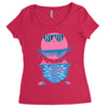happy outdoors   porky roebuck Women's Triblend Scoop T-shirt