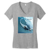 men's shark boss Women's V-Neck T-Shirt