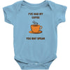 funny coffee Baby Bodysuit