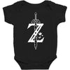 the legend of zelda - breath of the wild white logo Baby Bodysuit