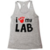 i love my lab labrador Racerback Tank