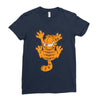 garfield scratching, ideal gift or birthday present funny Ladies Fitted T-Shirt