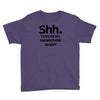 shh my hangover t shirt funny beer college drunk Youth Tee